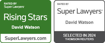 Super Lawyers badges for David Watson